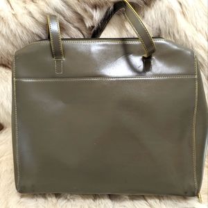 Lodis Audrey Green Zip Top Tote Shoulder Laptop Bag
